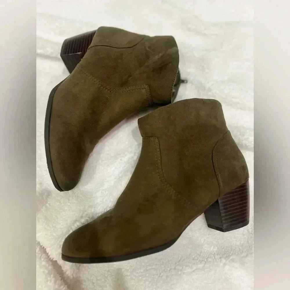 A.N.A. Faux Suede Approach Memory Foam Comfort Ankle Booties Boots